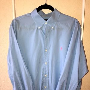 Blue Ralph Lauren Dress Shirt Large